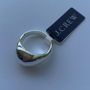 NWT J Crew Women’s Ring Size 6 7 Silver Sculpture Orb Minimalist